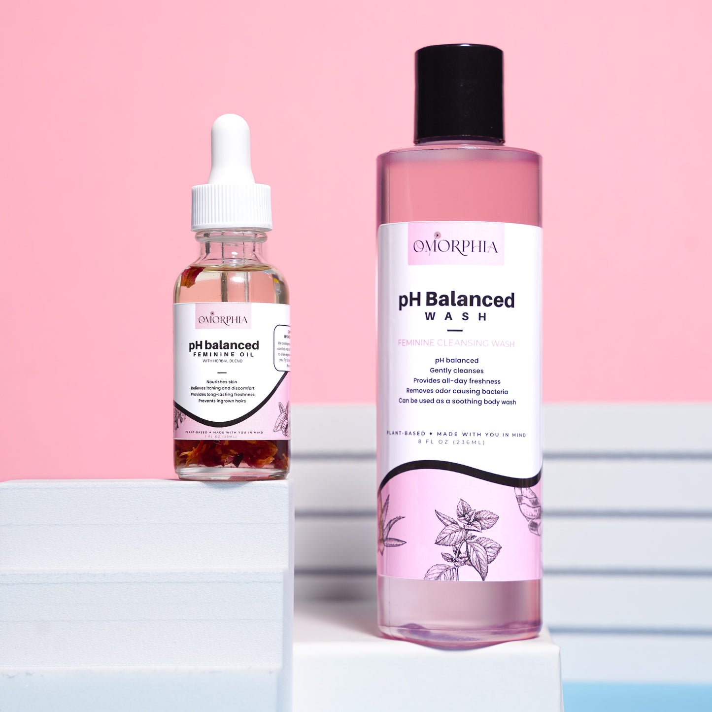 pH Balanced Wash & Restore Feminine Oil Combo - Yoni Wash + Yoni Oil
