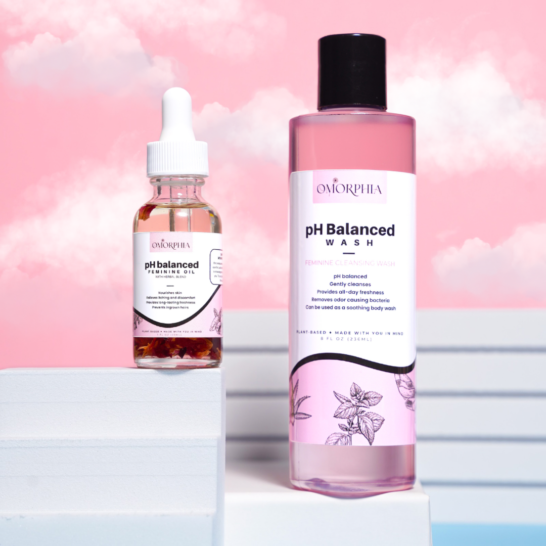 pH Balanced Wash & Restore Feminine Oil Combo - Yoni Wash + Yoni Oil